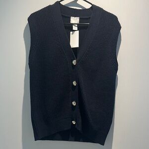 Dark Blue Knit Vest